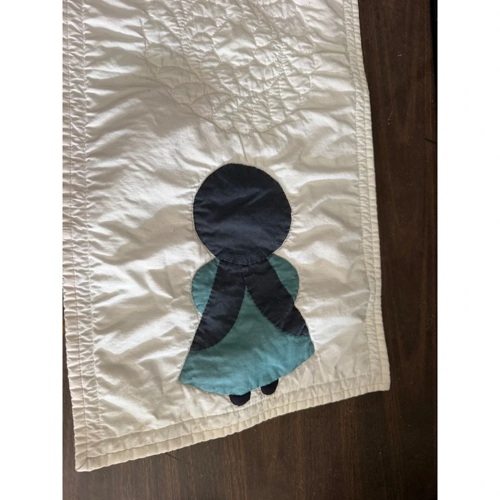 Vintage Sunbonnet Sue Fisherman Sam Quilted Table Runner Wall Hanging Applique‎